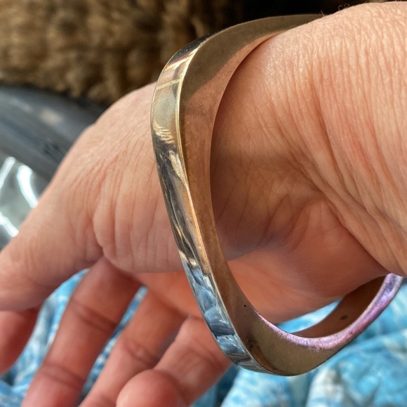 Rectangle Sterling Silver 925  bangle  marked MexicoTD 54 also marked - Picture 11 of 11